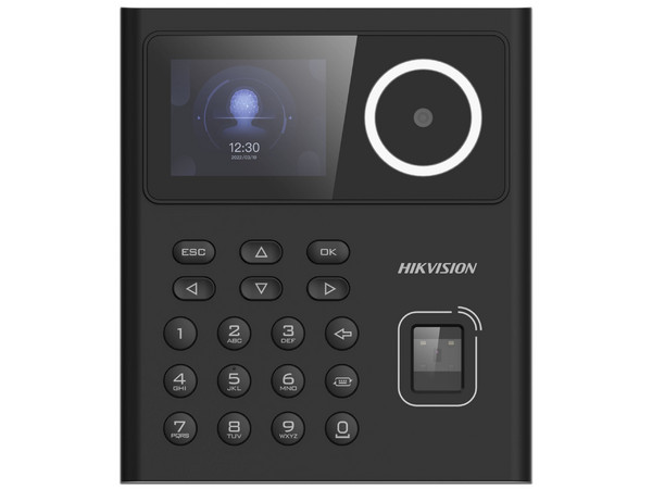 Control de Asistencia HikVision Min Moe DS-K1T320MFWX-B/S, Soporta hasta 1.000 Tarjetas, 1.000 Huellas, 500 Rostros, Color Negro.