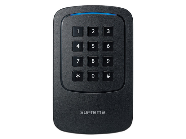 Lector de Tarjetas con teclado de uso en exterior Suprema, Multitecnolgía, NFC y Bluetooth.