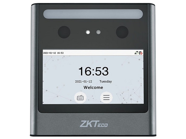 Terminal de Acceso y Asistencia Zkteco Eface10, Reconocimiento Facial y Contraseña, Pantalla 4.3 Pulgadas, 500 Rostros, 150000 Eventos, Salida de Relevador.