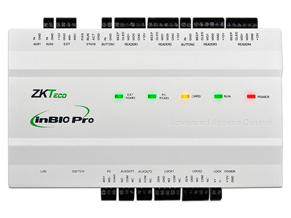 Panel para Control de Acceso ZKTeco InBio 260 Pro, para 2 Puertas, 20,000 Huellas, Incluye Gabinete y Fuente de Poder, Color Negro.