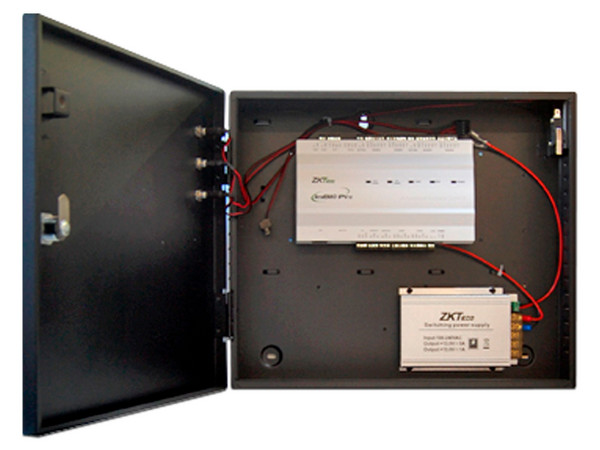 Panel para Control de Acceso ZKTeco InBio 260 Pro, para 2 Puertas, 20,000 Huellas, Incluye Gabinete y Fuente de Poder, Color Negro.