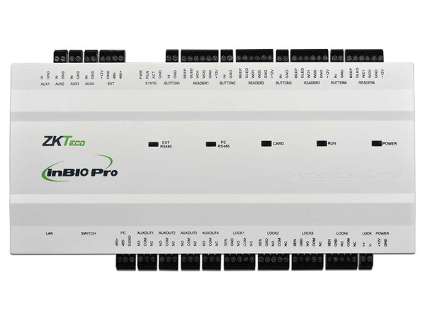 Panel IP Biométrico ZKTeco InBio-460 Pro Plus para 4 puertas Green Label, Capacidad de Hasta 100000 Usuarios, 3000 Rostros, 100000 Códigos QR, 20000 Huellas, 100000 Tarjetas.