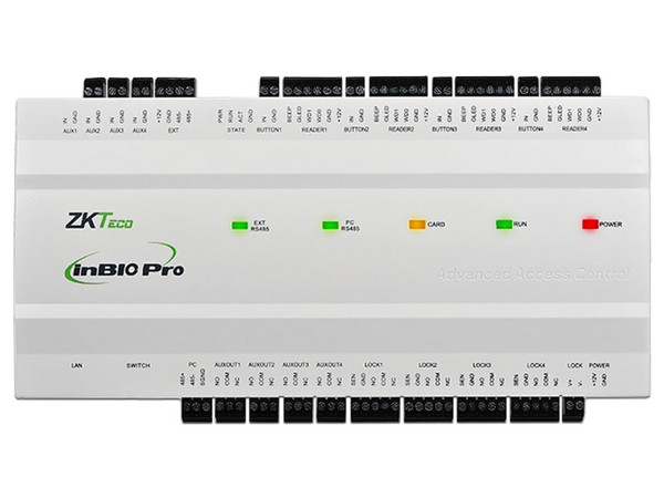 Panel IP Biométrico ZKTeco InBio-460 Pro Plus para 4 puertas Green Label, Capacidad de Hasta 100000 Usuarios, 3000 Rostros, 100000 Códigos QR, 20000 Huellas, 100000 Tarjetas.