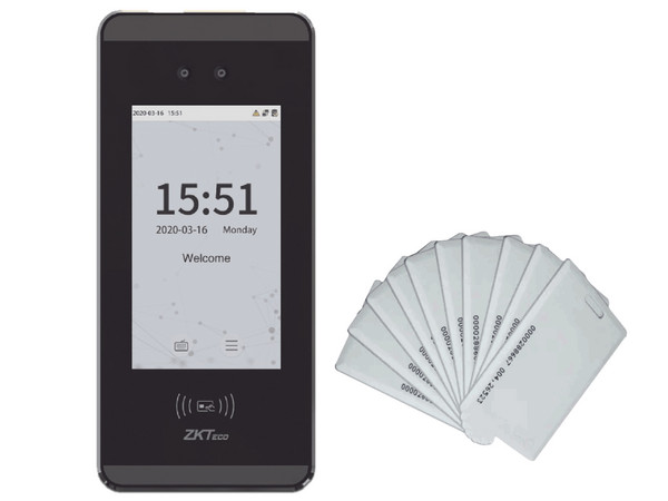 Control de Asistencia ZKTECO MiniAC PLUS, Soporta hasta 3,000 Rostros, 3,000 Tarjetas ID y  150,000 registros. Incluye 20 tarjetas de proximidad.