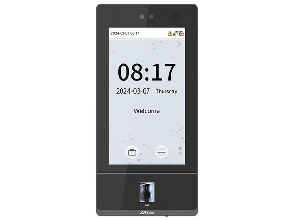 Control de Acceso ZKTeco SenseFace 7, Detector de Huellas, hasta 10.000 Rostros, Color Negro.