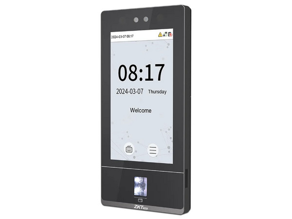 Control de Acceso ZKTeco SenseFace 7, Detector de Huellas, hasta 10.000 Rostros, Color Negro.
