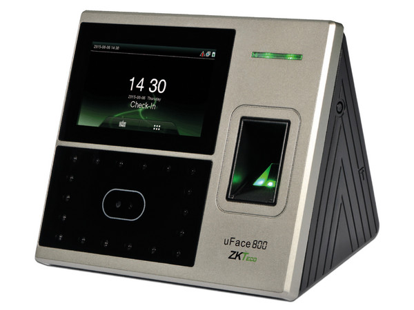Control de Acceso ZKTeco UFACE800ID de hasta 3,000 Rostros, 4,000 huellas y 100,000 registros, TCIP, USB.
Incluye batería IK7.