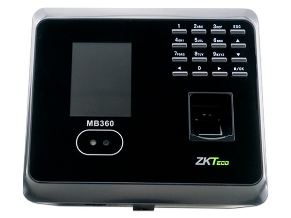 Control de asistencia ZKteco MB360- ID de hasta 2,000 huellas, 1,500 rostros, 2,000 tarjetas, 100,000 eventos con tecnología TCIP.