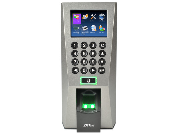Control de acceso ZKTeco F18HID de hasta 3,000 huellas y 30,000 registros.