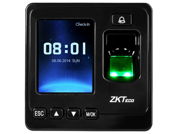 Control de acceso ZKTeco SF100 de hasta 1,500 huellas y 80,000 registros. Color Negro.