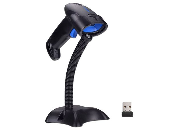 Escáner Evotec EV-3007 inalámbrico, 2D, con soporte para códigos de barras bidimensionales, diseño ergonómico y fácil de usar.