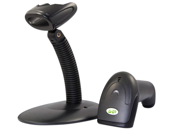 Lector de código de barras GHIA GSLB1, Láser 1D, USB. Incluye base.