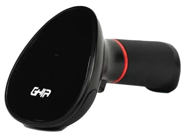 Lector de Código de Barras Ghia GSW2, Bluetooth y Receptor USB con Base de Carga, Compatible con QR.