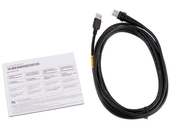 Lector de código de barras portátil Honeywell 1472G2D-2USB-5-N, USB.