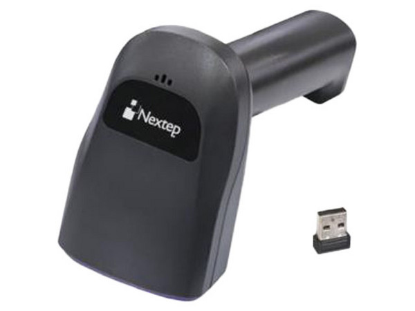 Lector de Código de Barras Nextep NE-503IE, 1D y 2D, Omnidireccional, Inalámbrico USB.