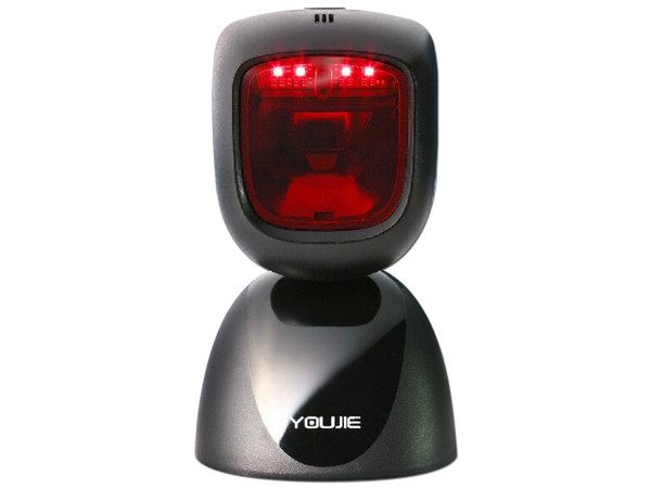 Lector de código de barras Youjie HF600 de escritorio, USB. Color Negro.