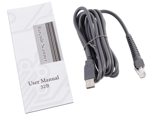 Lector de código de barras ZKTECO Láser 1D, USB, Color Negro.
