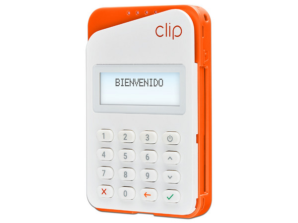 Terminal Clip Plus 2, Para Punto de Venta Móvil, Bluetooth, Color Naranja.