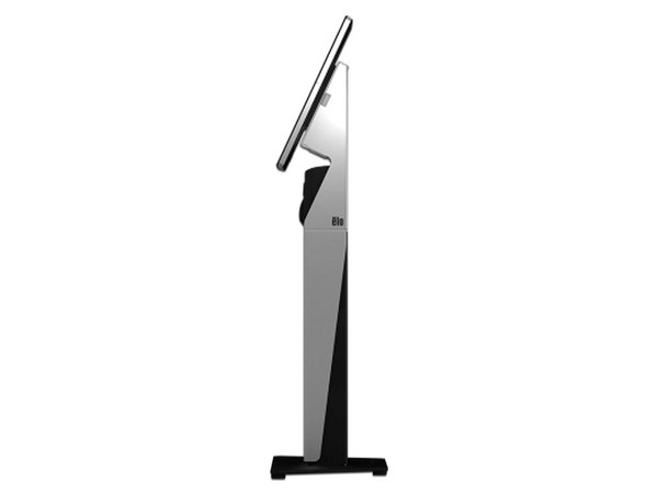 Soporte de Piso Elo Wallaby para Autoservicio, Compatible con Series I. Color Negro/Plateado.