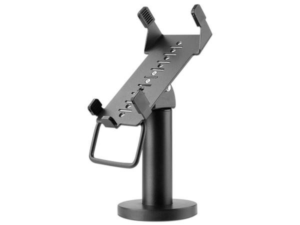 Soporte Giratorio Manhattan Para Puntos de Venta y Terminales Verifone VX520, Inclinable, Color Negro.