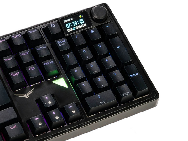 Teclado Gamer Inalámbrico NACEB STEEL COBRA, Switch KTT NEGRO, RGB, Receptor USB. Color Negro.
