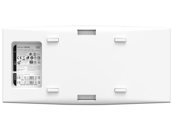 Access Point Cisco MR46-HW de Doble Banda 2.4 GHz y 5GHz, Wireless AX (Wi-Fi 6), 1 Puerto RJ-45, Color Blanco.