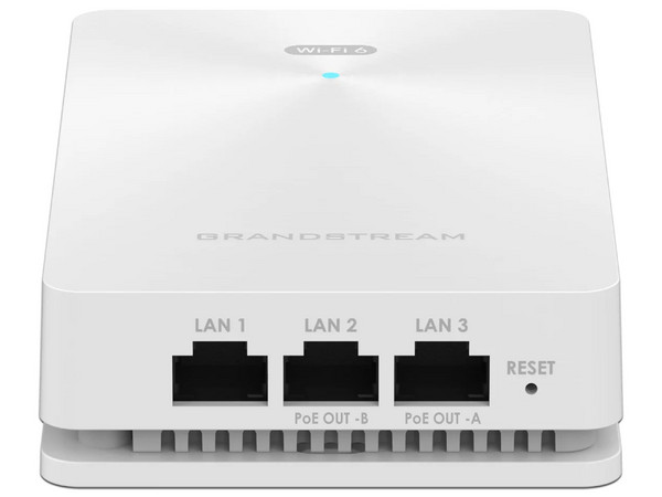 Access Point Grandstream GWN7661E de Doble Banda, Wireless AX3000 (Wi-Fi 6), 2.4GHz y 5GHz, Hasta 3 Gbps, MIMO 2X2:2. Color Blanco