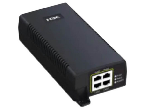 Adaptador PoE H3C 9801A1PJ, 4 Puertos Ethernet 10/100/1000 Mbps, Color Negro.
