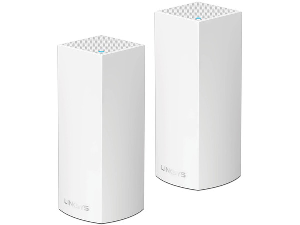 Sistema de Wi-Fi en malla Linksys VELOP WHW0302 Tribanda, Wireless AC (Wi-Fi 5), hasta 2200Mbps, LAN Gigabit. (paquete de 2)