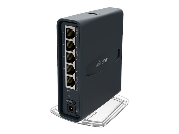 Access Point MikroTik RB952UI-5AC2ND-TC, 5 Puertos Fast Ethernet, Doble banda, Wi-Fi 5, PoE, Base tipo Torre.