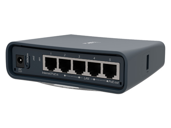Access Point MikroTik RB952UI-5AC2ND-TC, 5 Puertos Fast Ethernet, Doble banda, Wi-Fi 5, PoE, Base tipo Torre.