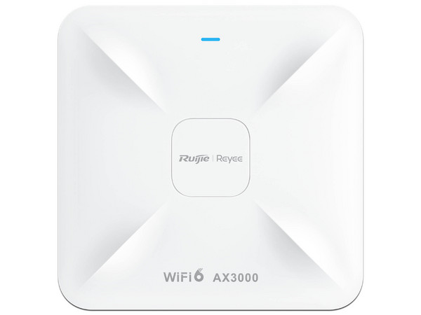 Access Point Ruijie RG-RAP2260 de Doble banda Hasta 2970 Mbps (5 GHz) y 800 Mbps (2.4 GHz), Wi-Fi 6. Color Blanco.