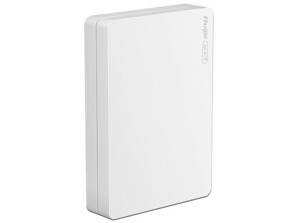 Access Point Ruijie RG-RAP72-WALL de Doble Banda, Wireless AX3000 (Wi-Fi 7), 2.4GHz y 5GHz, Hasta 1774 Mbps, Montaje en Pared. Color Blanco