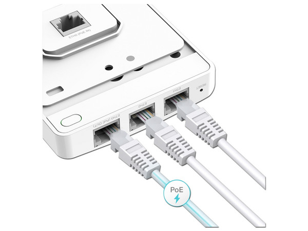 Access Point TP-Link EAP235-Wall AC1200 MU-MIMO de doble banda, hasta 1,167 Mbps, Montaje de pared.
