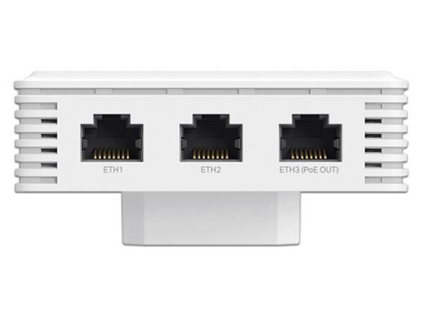 Access Point TP-Link EAP725-Wall, 4 puertos LAN de 2.5G, Doble Banda 2.4GHz y 5GHz, Wi-Fi 7, hasta 3570Mbps.