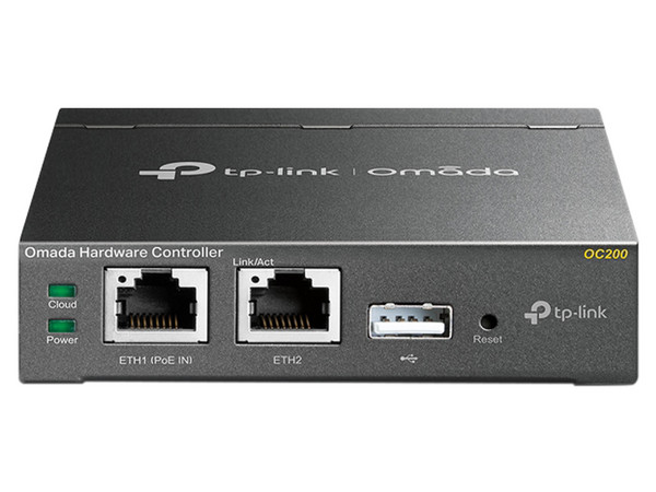 Controladora Cloud TP-Link Omada OC200 V3.6, 2 Puertos RJ-45 10/100 Mbps. Color Negro.
