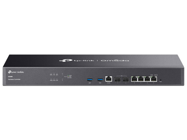 Controlador Hardware Omada OC400 SDN, Gestión Centralizada en la Nube, hasta 1,000 puntos de acceso, 2 ranuras 10GE SFP+, 4 puertos RJ45, 2 puertos USB 3.0 de Alimentación Redundante.