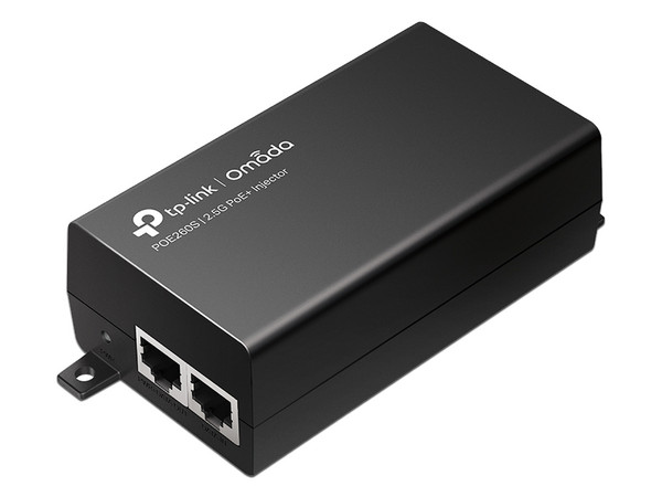 Inyector PoE TP-Link Omada con 2 puertos Gigabit Ethernet de  2.5Gbps, 30W. Color Negro.