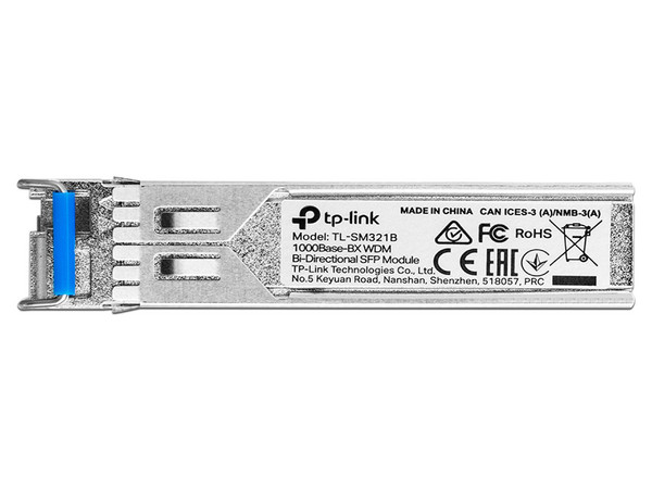 Modulo mini-GBIC TP-Link SM321B, SFP WDM bidireccional, Monomodo, Conector LC Simplex.
