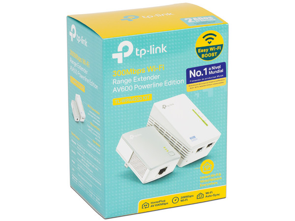 Kit de inicio Powerline TP-LINK AV600 con extensor Wi-Fi, Wireless N (Wi-Fi 4), hasta 300 Mbps.