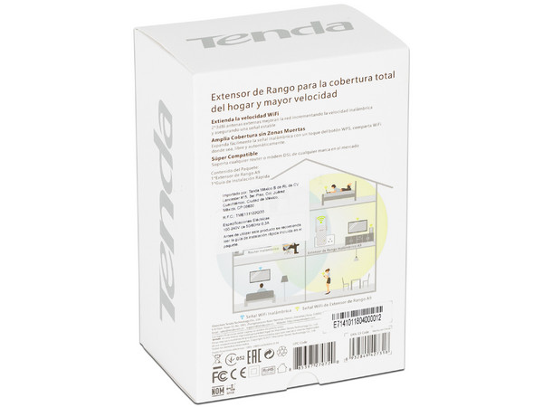 Extensor de Alcance Inalámbrico universal TENDA A9 N300,Wireless N (Wi-Fi 4),  hasta 300Mbps.