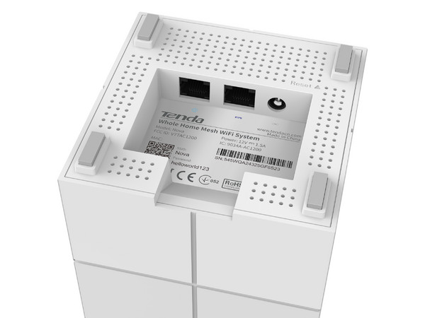 Sistema de Wi-Fi en Malla Tenda Nova MW6 de doble banda, Wireless AC1200 hasta 867Mbps. (Paquete de 3).