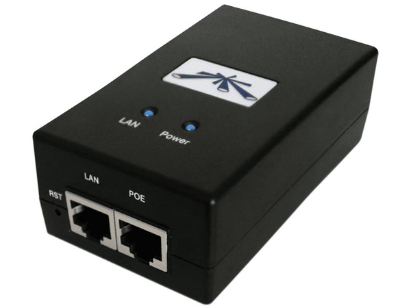 Inyector de corriente PoE Ubiquiti POE-24-12W para AirMax de  24VDC/0.5Ah.