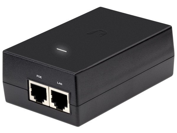 Inyector de corriente PoE Ubiquiti Networks POE-24-24W-G, 120/230V, 24 vatios.