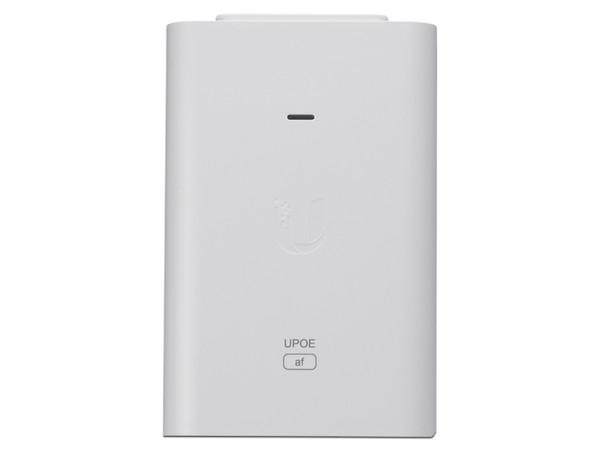 Inyector PoE Ubiquiti Networks U-POE-AF con salida de 48V, 0.5A. Color Blanco.