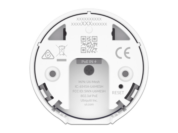 Punto de Acceso Ubiquiti U6MESH de doble banda, Wireles AX (Wi-Fi 6), hasta 5.3 GB, Gigabit LAN, MU-MIMO 4x4:4.