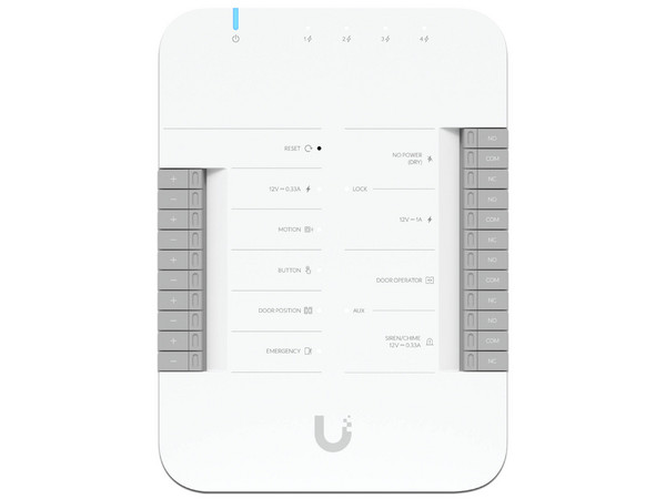 UniFi Access Hub Door Ubiquiti UA-HUB-DOOR, Control de 1 Puerta, 2 Lectores y 2 Cámaras, Entradas Auxiliares, PoE No Incluido.