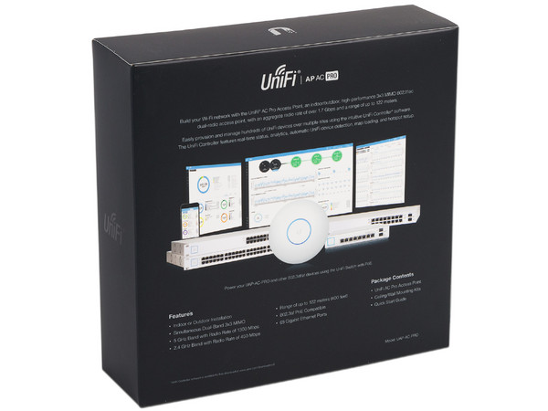 Access Point Ubiquiti Networks UniFi UAP-AC-PRO-E de doble banda, Wireless AC (Wi-Fi 5), hasta 1300Mbps, PoE.