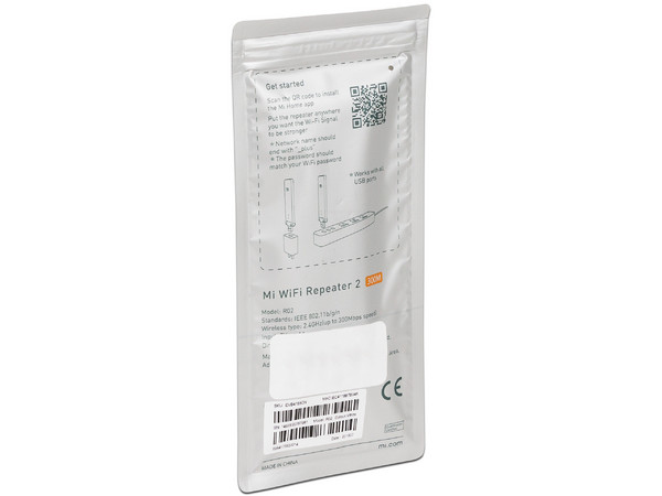 Extensor de Alcance Inalámbrico Xiaomi Mi WiFi Repeater 2, Wireless N (Wi-Fi 4), hasta 300 Mbps.