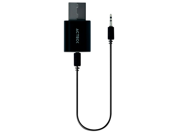Adaptador USB A y Bluetooth Acteck Shift Nano Tipo Dongle Bluetooth 5.0 + Aux 3.5mm. Color Negro.